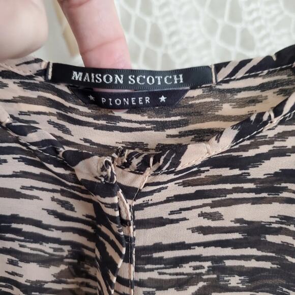 Maison Scotch / Scotch & Soda digital line stripe blouse - Picture 2 of 7